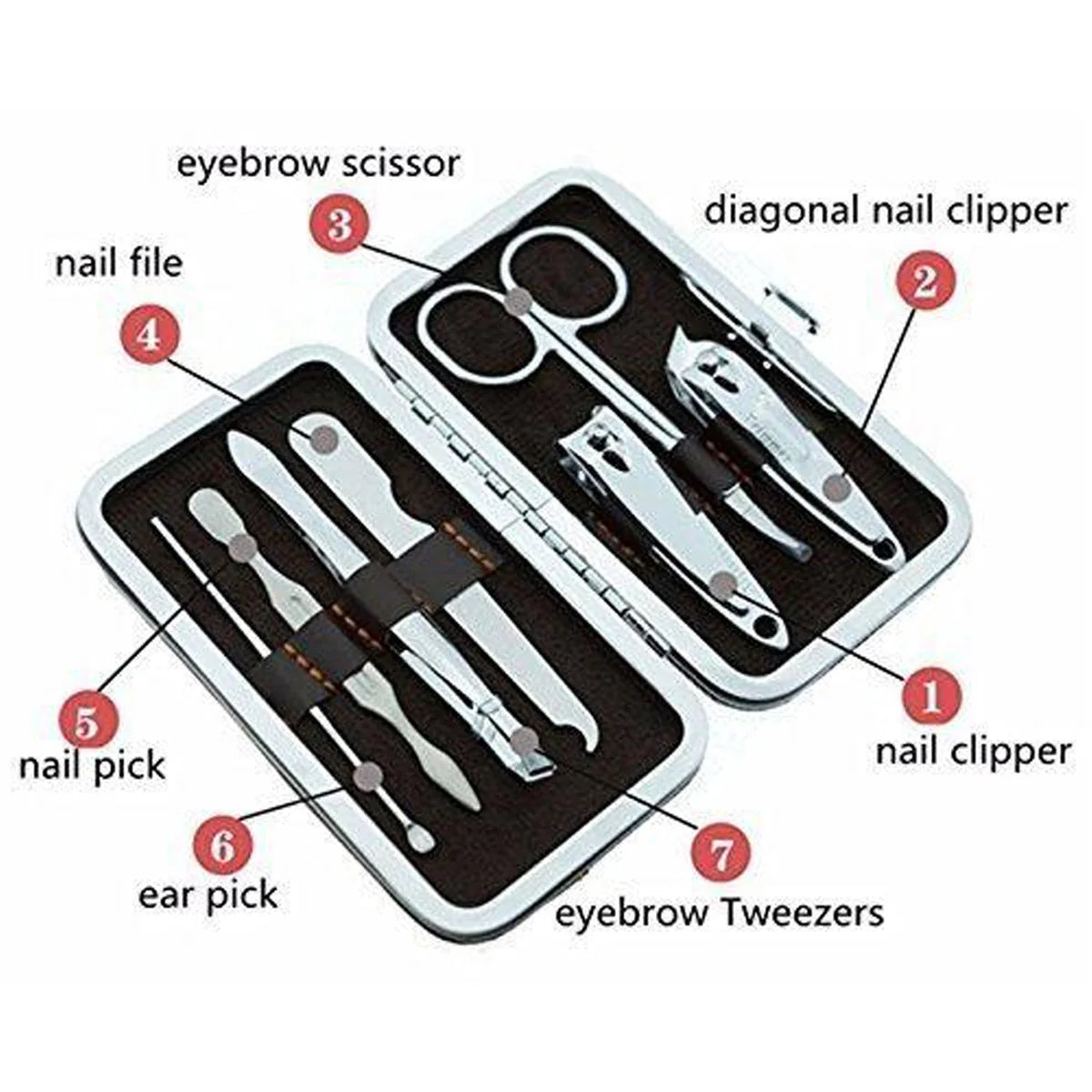 Pedicure & Manicure Tools Kit For Women, Nail Clipper (7in1)